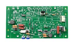 Green PCB Board Populated with Components